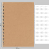 16K/A5/A6 Khaki Cover notebook Dots/Square/Ruled/Blank 100 pages paper Daily writing Planner Office school supplies Stationery