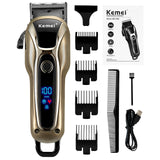 Professional Barber Hair Clipper Rechargeable Electric Finish Cutting Machine Beard Trimmer Shaver Cordless Corded