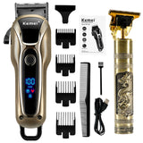 Professional Barber Hair Clipper Rechargeable Electric Finish Cutting Machine Beard Trimmer Shaver Cordless Corded