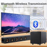 HiFi Detachable Wireless 50W Wooden Bluetooth Soundbar Stereo Speakers Home Theater TV Subwoofer Music Support RCA AUX Optical