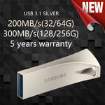SAMSUNG USB Flash Drive Disk 16GB 32GB 64GB 128GB 256GB USB 3.1 Metal Mini Pen Drive Pendrive Memory Stick Storage Device U Disk